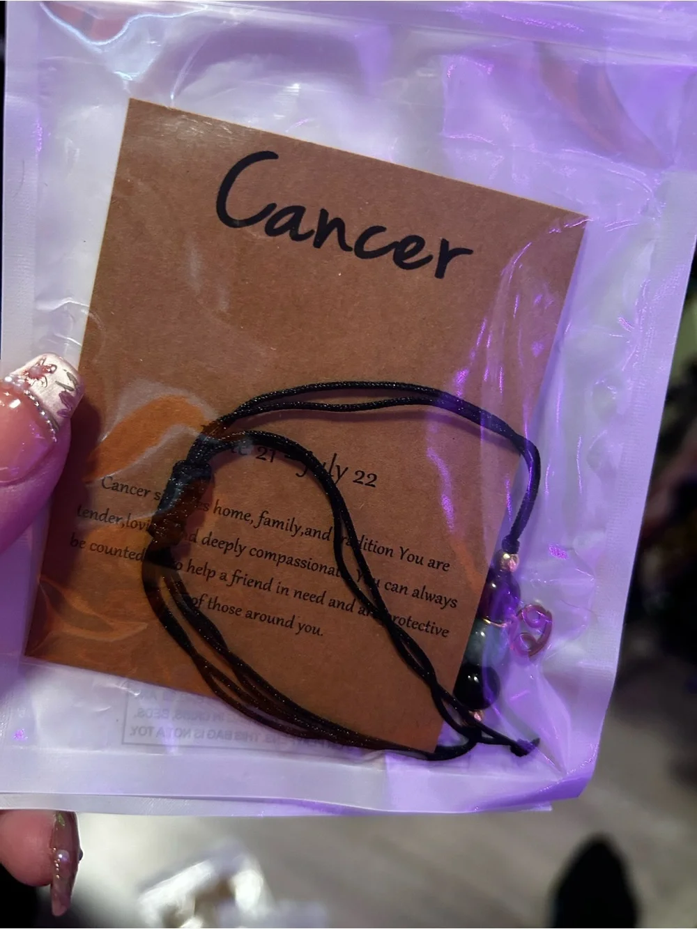 Black Zodiac Cord Bracelet Unbranded